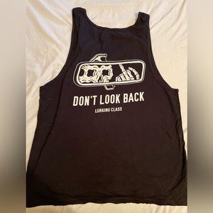 Men’s Medium Black Skull Tank Top. Lurking Class. ‘Don’t Look Back’